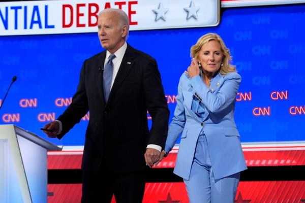 The Bidens greeted supporters at an Atlanta watch party after the debate, wher<em></em>e Jill told him, "Joe, you did such a great job. You answered every question."