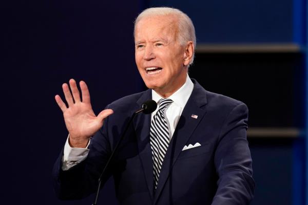 President Joe Biden speaking at a podium in the East Room of the White House on June 4, 2024.